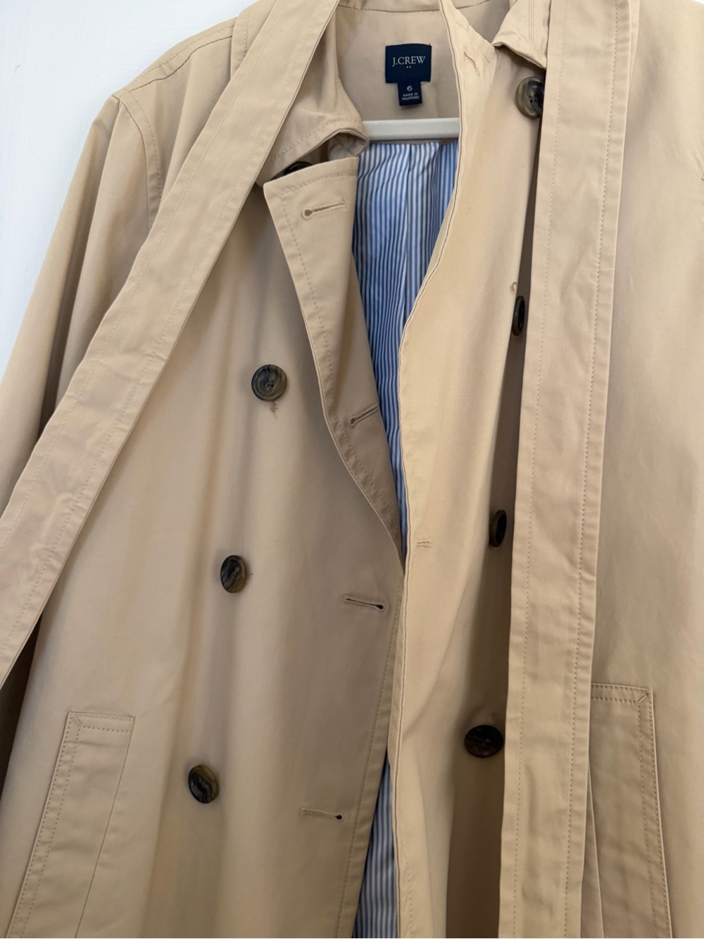 J. Crew Short Trench Coat - Picture 3 of 4